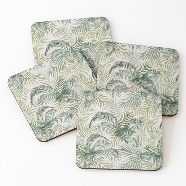 Item preview, Plants pattern / Palm tree leaves: light green designed and sold by oceanys.
