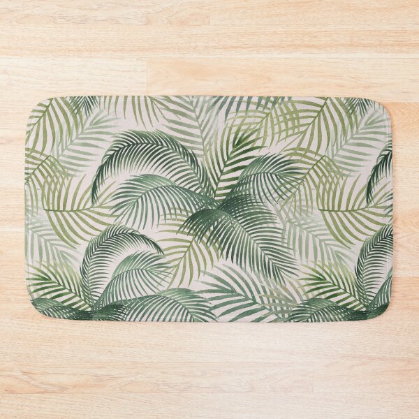 Item preview, Plants pattern / Palm tree leaves: light green designed and sold by oceanys.