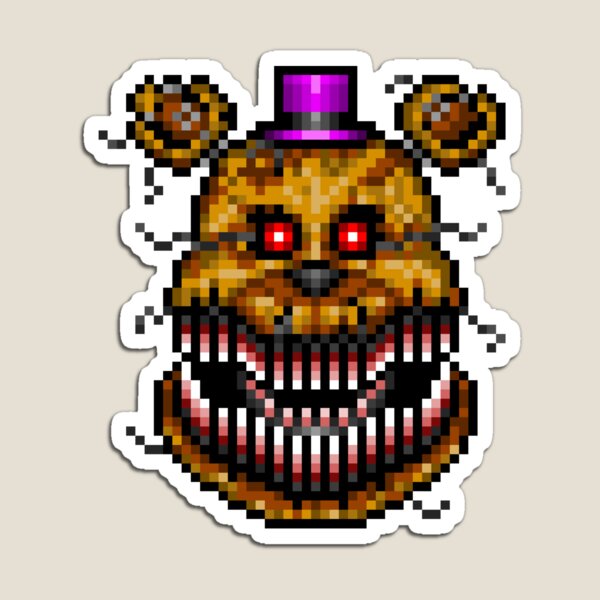 Five Nights at Freddys 4 - Nightmare Freddy - Pixel art Magnet for Sale by  GEEKsomniac