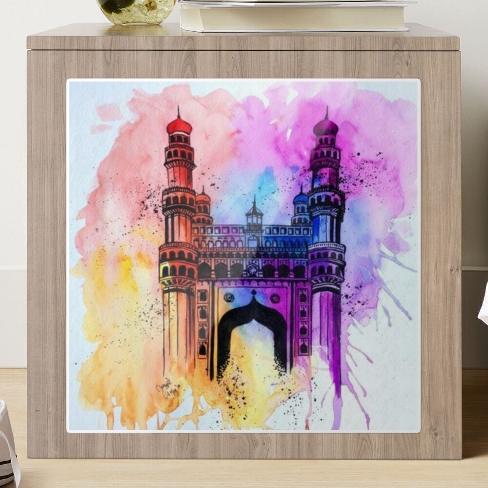 Buy Charminar Handmade Painting by HAFSA TARUJ. Code:ART_7498_48596 -  Paintings for Sale online in India.