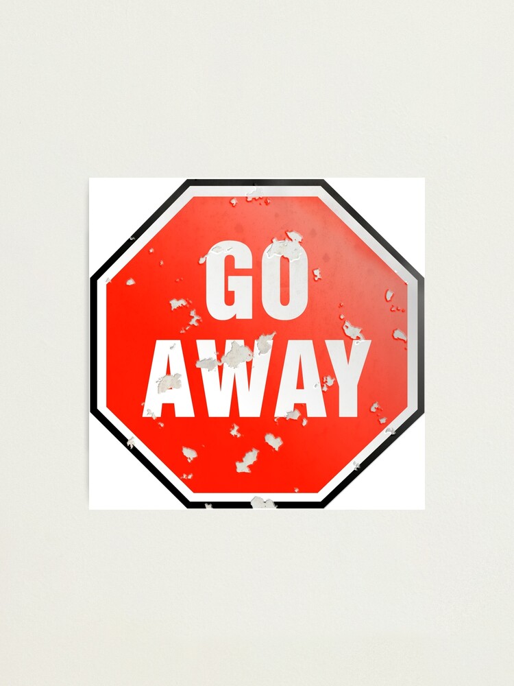 Grunge 'Go Away' sign Sticker for Sale by houk