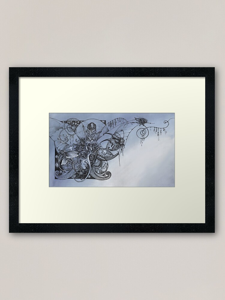 Alternate view of Blue Butterfly Framed Art Print