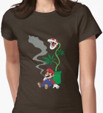 Super Pothead Mario Women's Fitted T-Shirt
