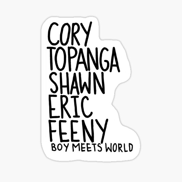 "Boy Meets World " Sticker for Sale by daniellaaagrace | Redbubble