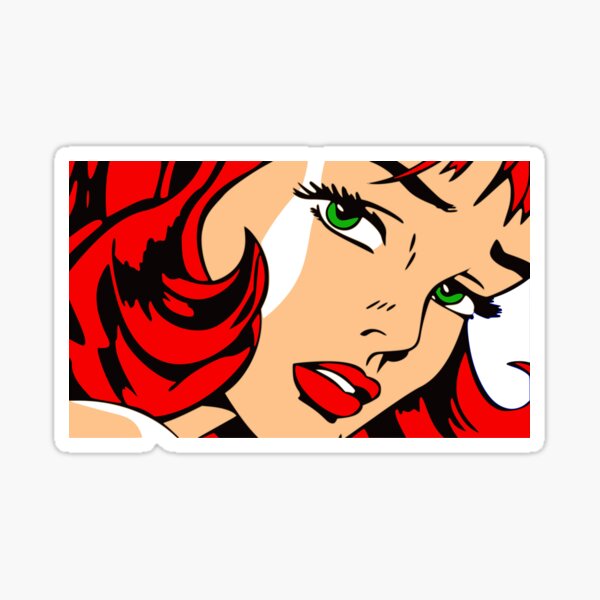 Item preview, Comic Girl Red Head Pop-Art designed and sold by Nance929.