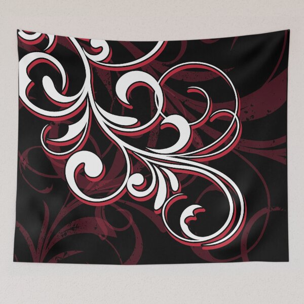 Item preview, Red and White Swirls designed and sold by ZZDeZignZ.