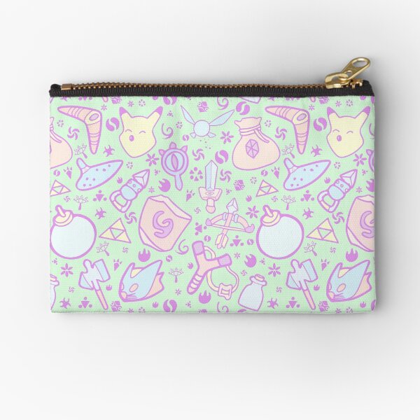 Zelda Doodlez (Green Pastel ver.) Zipper Pouch