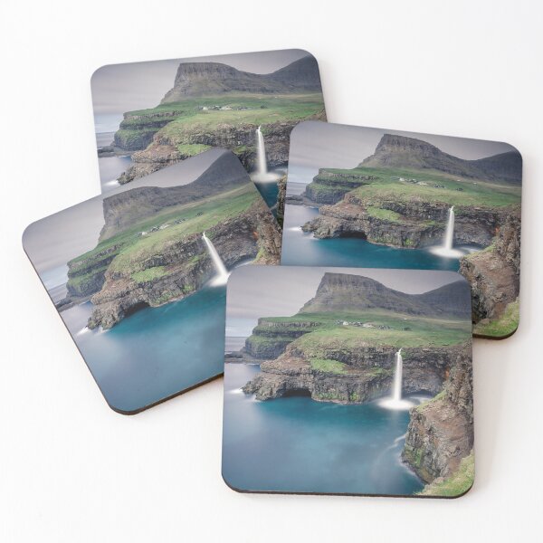 Item preview, Gasadalur village and its famous waterfall in the Faroe Islands  designed and sold by KeiserOne.