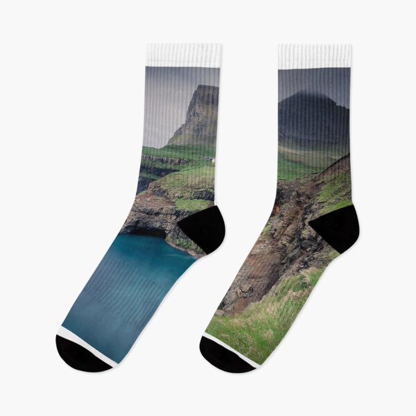 Item preview, Gasadalur village and its famous waterfall in the Faroe Islands  designed and sold by KeiserOne.