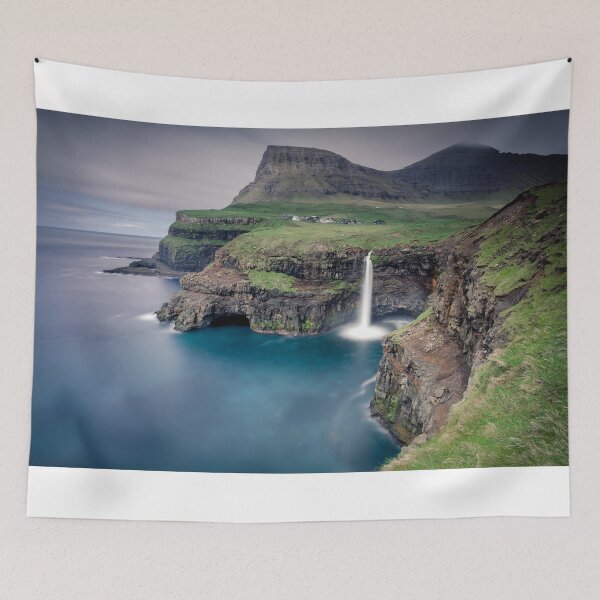 Item preview, Gasadalur village and its famous waterfall in the Faroe Islands designed and sold by KeiserOne.