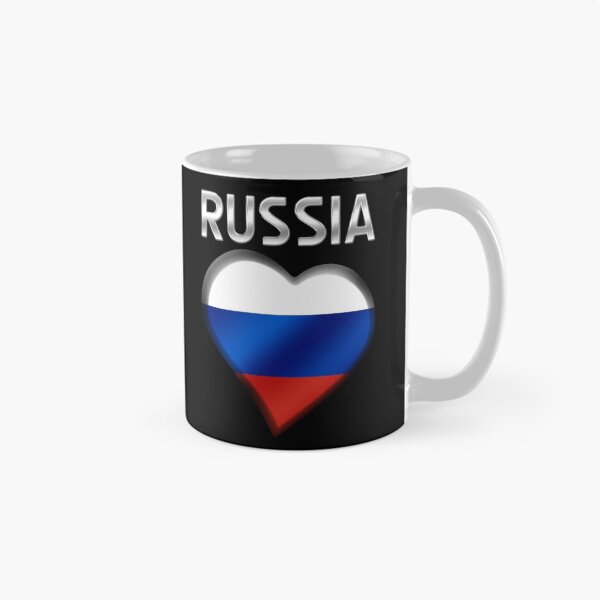 Item preview, Russia - Russian Flag Heart & Text - Metallic designed and sold by Graphix.
