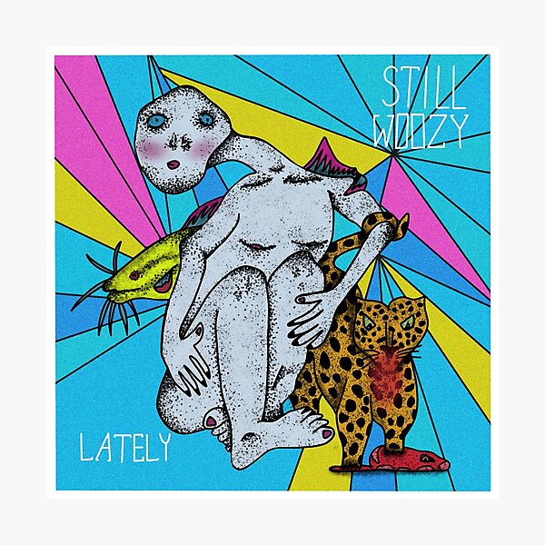 Still Woozy album cover doodle Photographic Print