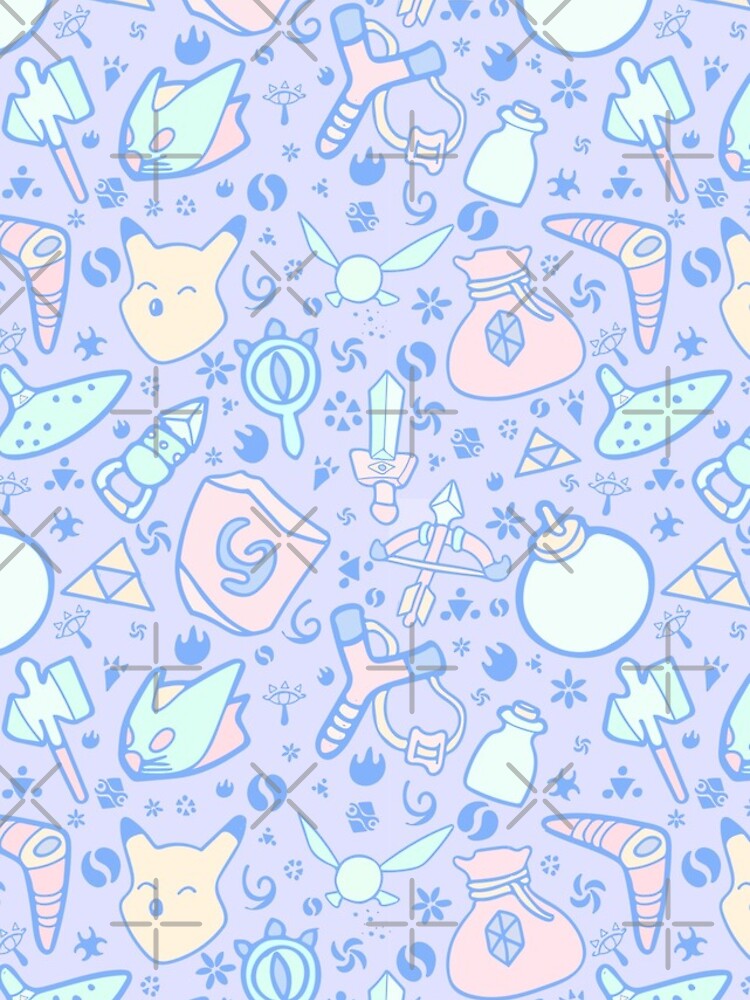Zelda Doodlez (Blue Pastel ver.) by Leeharebbeccah