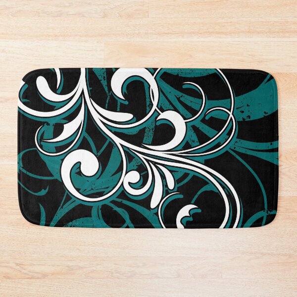 Item preview, Teal and White Swirls designed and sold by ZZDeZignZ.