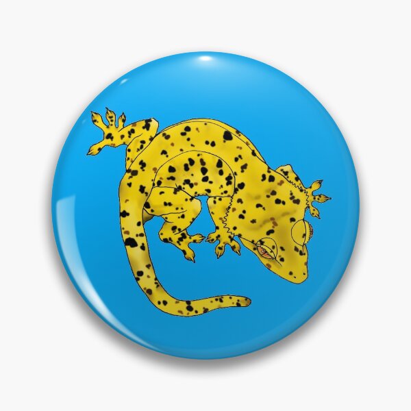 Item preview, Yellow Dalmation Crested Gecko designed and sold by TinkerandBone.