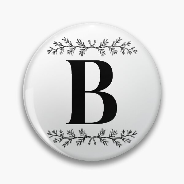 Item preview, Bold B initial between Pine Branches designed and sold by Kari Nichols.