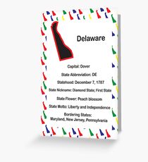 Delaware Information Educational Greeting Card