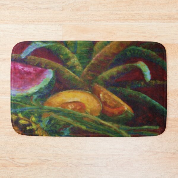 Item preview, TROPICAL ARCHING BROMELIAD & CANTALOUPE, WATERMELON STILL LIFE designed and sold by sharlesart.