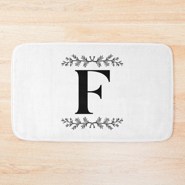 Item preview, Bold F initial between Pine Branches designed and sold by Kari Nichols.