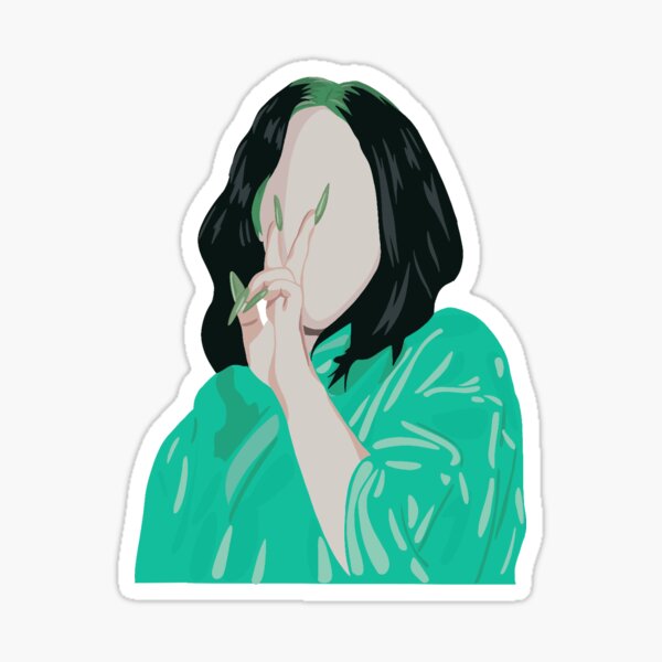 Billie peace signs Sticker
