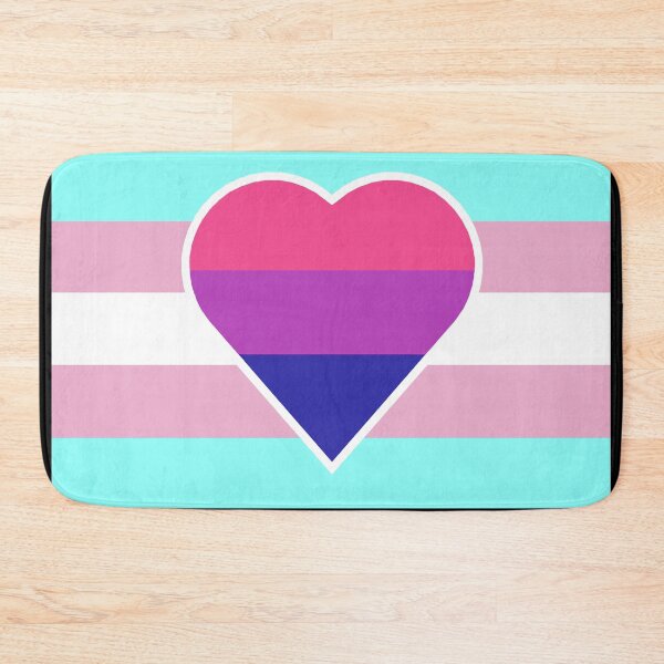 Item preview, Transgender Pride Flag with Bisexual/Biromantic Heart designed and sold by DisneyFanatic23.