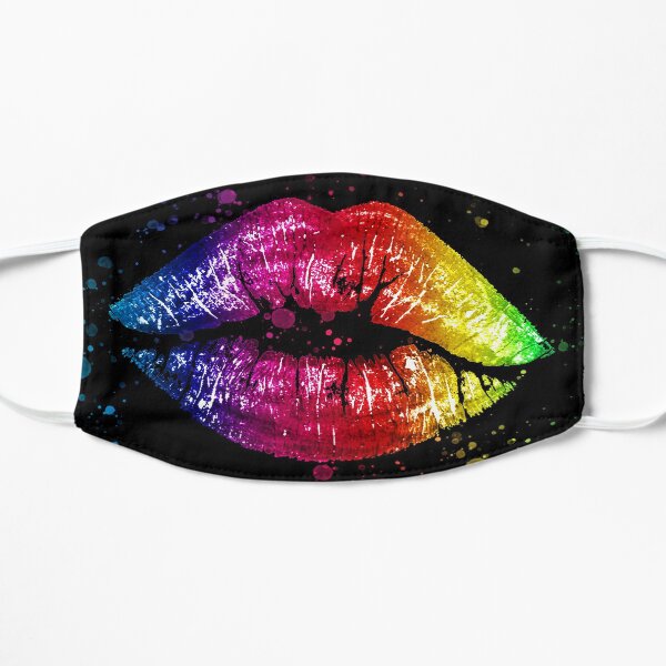 Labios Arcoiris Mascarilla plana