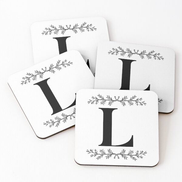 Item preview, Bold L initial between Pine Branches designed and sold by Kari Nichols.