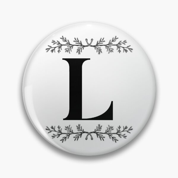 Item preview, Bold L initial between Pine Branches designed and sold by Kari Nichols.