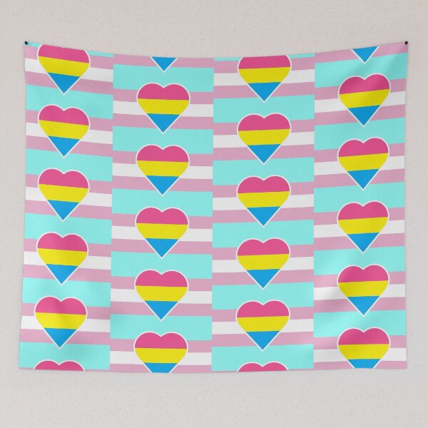 Item preview, Transgender Pride Flag with Pansexual/Panromantic Heart designed and sold by DisneyFanatic23.