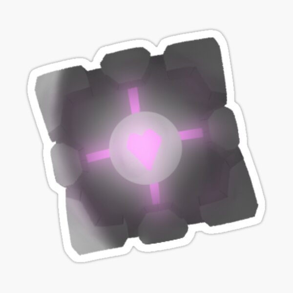 Item preview, Companion Cube Sticker designed and sold by not-really-cool.