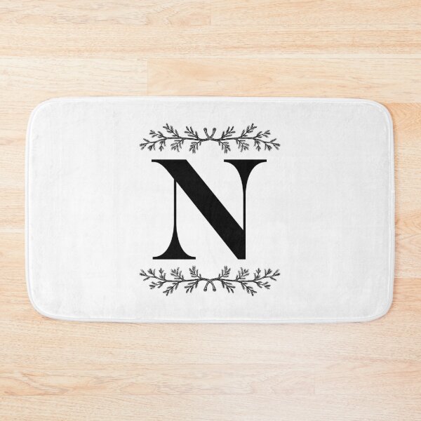 Item preview, Bold N initial between Pine Branches designed and sold by Kari Nichols.