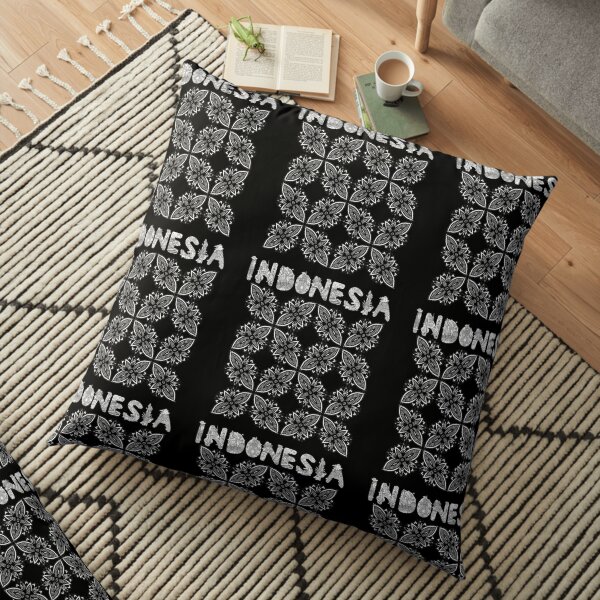 Indonesia Leaf Batik Design Floor Pillow