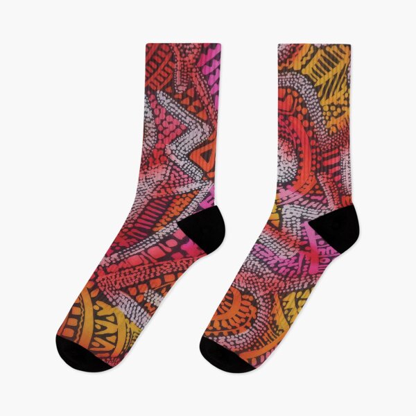 Item preview, Abstract Batik Ethnic in Warm Colors designed and sold by Leslie Rogers Todder.