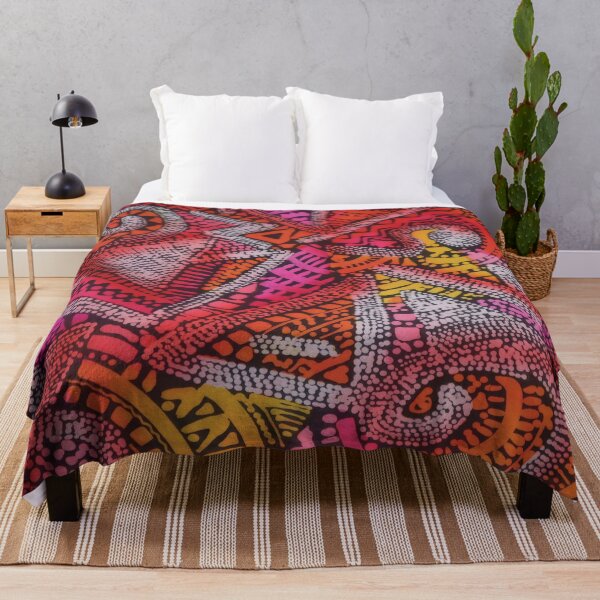 Item preview, Abstract Batik Ethnic in Warm Colors designed and sold by Leslie Rogers Todder.