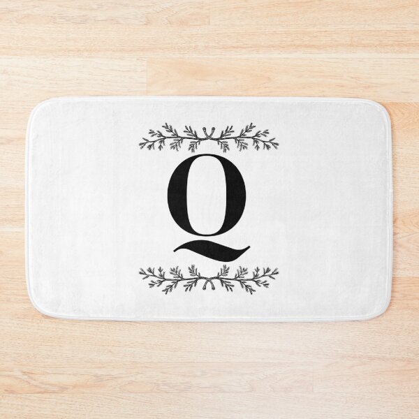 Item preview, Bold Q initial between Pine Branches designed and sold by Kari Nichols.