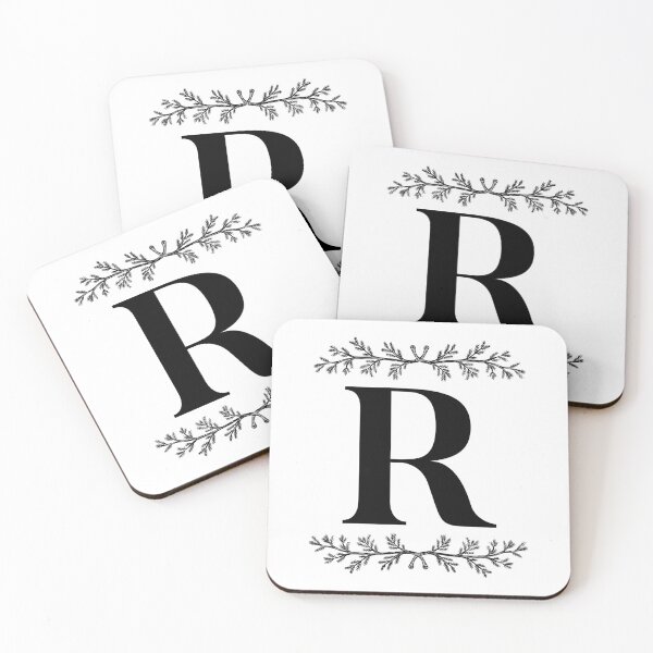 Item preview, Bold R initial between Pine Branches designed and sold by Kari Nichols.