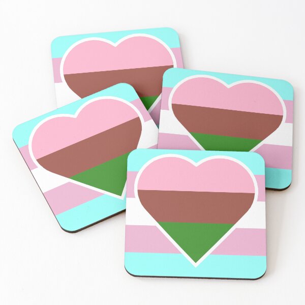 Item preview, Transgender Pride Flag with Gynesexual/Gynephilic Heart designed and sold by DisneyFanatic23.
