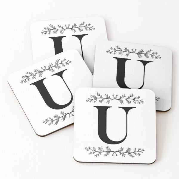 Item preview, Bold U initial between Pine Branches designed and sold by Kari Nichols.