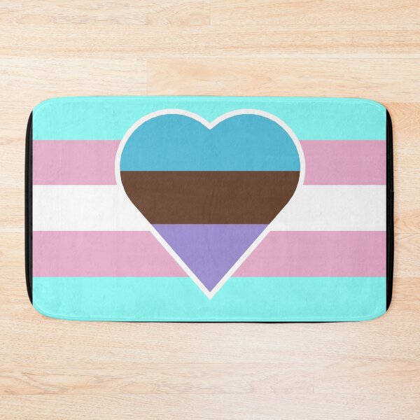Item preview, Transgender Pride Flag with Androsexual/Androphilic Heart designed and sold by DisneyFanatic23.