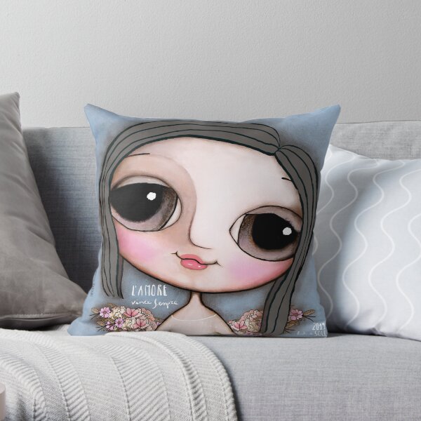 Our Angel Maria Sole. "L'Amore vince sempre" Throw Pillow