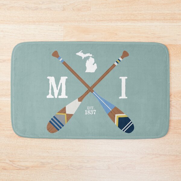 Item preview, Paddle MI, Michigan Lake Life Painted Oars designed and sold by GreatLakesLocal.
