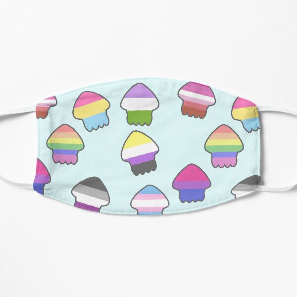 Splatoon Pride Flag Squids Flat Mask