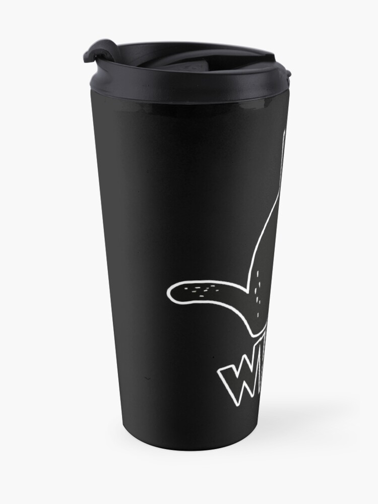 Alternate view of Cat What? Murderous Black Cat With Knife Gift Premium Travel Coffee Mug