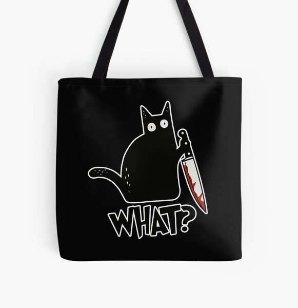 Item preview,  Cat What? Murderous Black Cat With Knife Gift Premium designed and sold by ZeLittleFamily.