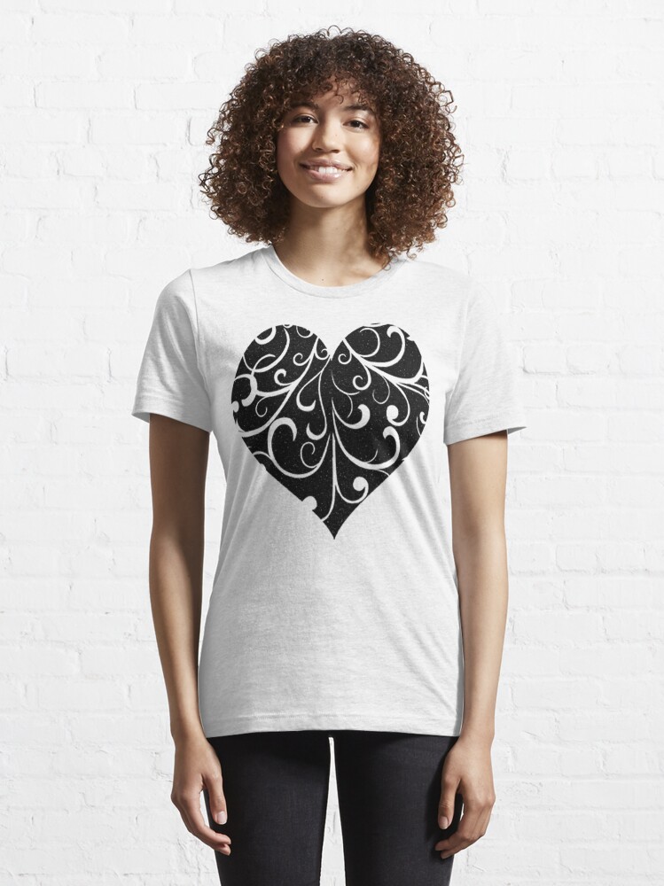 Fashionable Heart Tshirt Top in White