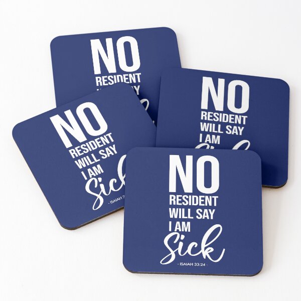 Item preview, No More Sickness Blue Background designed and sold by KA DESIGNS.