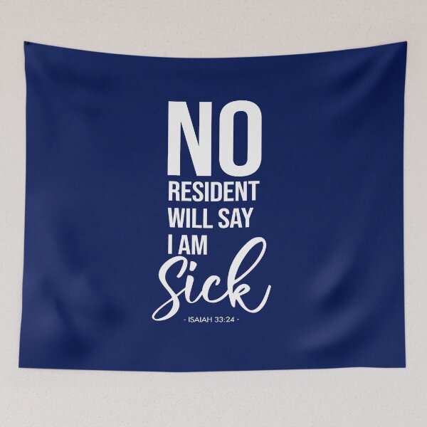 Item preview, No More Sickness Blue Background designed and sold by KA DESIGNS.
