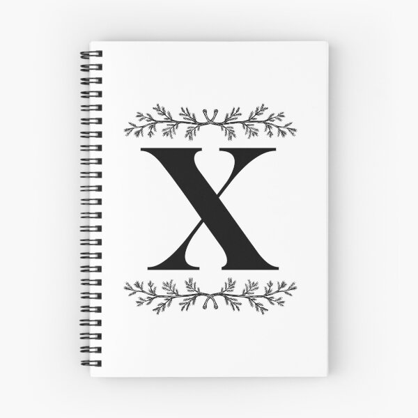 Item preview, Bold X initial between Pine Branches designed and sold by Kari Nichols.