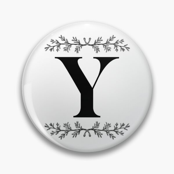 Item preview, Bold Y initial between Pine Branches designed and sold by Kari Nichols.