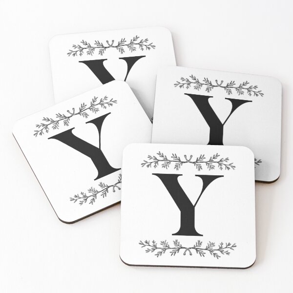 Item preview, Bold Y initial between Pine Branches designed and sold by Kari Nichols.